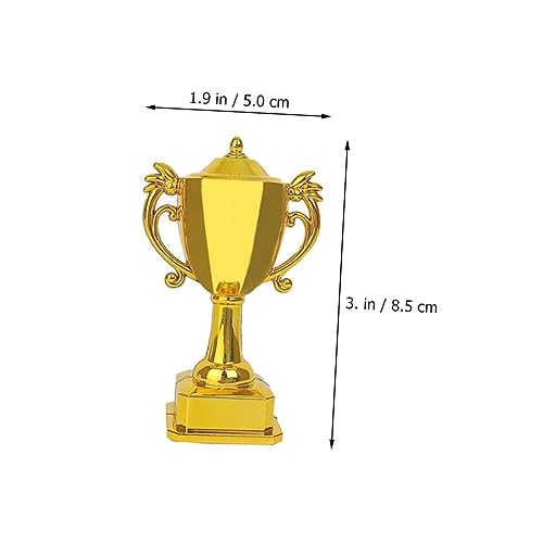 Amosfun 4 Pcs Casa De Bonecas Mini Troféu Dourado Modelo 4pcs Mini Brinquedos Decorações De Bolo Bri