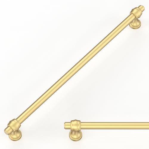 Talentedeco 10 Pack Brushed Gold Cabinet Pulls 10 Inch(254mm) Kitchen Cabinet Handles Solid Heavy Duty Drawer Pulls