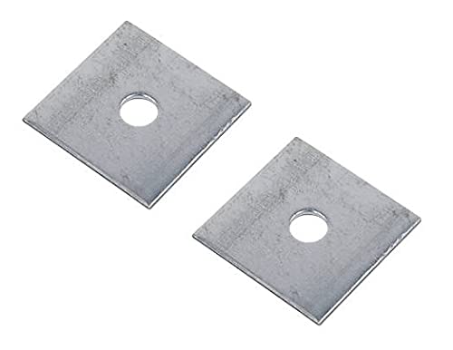TERF® Heavy Duty M16 (16mm) X 75mm X 6mm Zinc Plated Steel Square Plate Washer - 16mm ID X 75mm OD X 6mm Thickness - Pack of 2