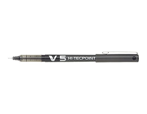 Pilot Hi-Tecpoint V5 Rollerball Pens Pack of 6, Black