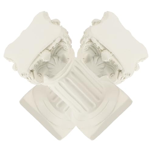 VILLCASE 2Pcs Roman Pillar Statues Decorative Greek Columns for Home Wedding Ornament Balcony Plant Display Artistic Figurines