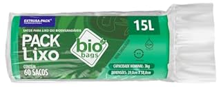 Sacos de Lixo PACK LIXO Biobags 15 litros verde - Biodegradável
