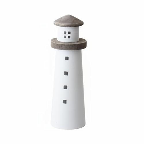 Portland Living Wooden White Light House Ornament