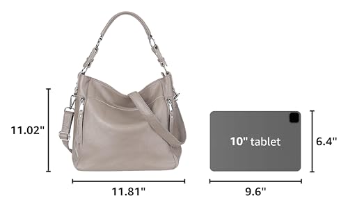 Image of YALUXE Women's Real Leather Shoulder Bags Hobo Handbag Purse Crossbody Bag