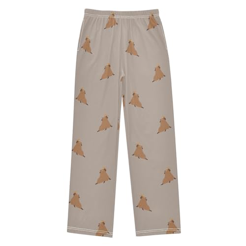 Boys' Pants Capybaras Funny Yellow Bird Brown Long Bottoms Jogger Pants Elastic Waist Trousers with Pockets S-XL