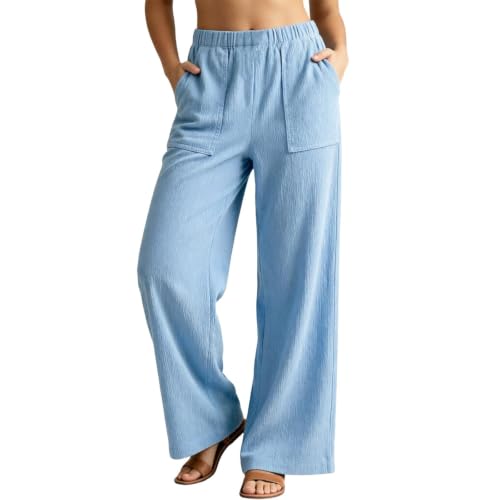 Corduroy Pants Women Elastic High Waisted Vintage Casual Pants with Pockets - image 2