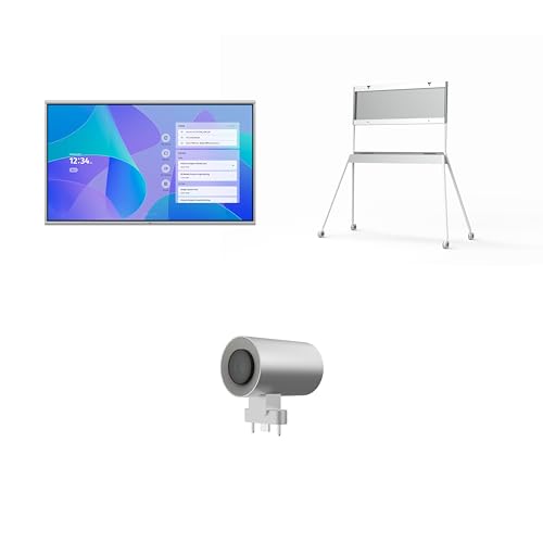 Image of Vibe (75 inch Board+Stand+Camera) S1 4K UHD Smart Board, 75 Inch Digital Whiteboard for Office and Classroom, Electronic Presentation Meeting Device, Interative Touchscreen Display, ChromeOS