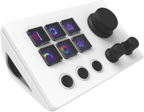 TreasLin VSD Stream Dock Stream Controller Deck with 12 Customizable Macro Keys to Trigger Actions in OBS Twitch YouTube for Content Creators Streaming Gaming Compatible with PC & Mac N3 White