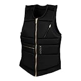 Ronix Rise Women's CE Approved Impact Vest, Black/Gold, Medium