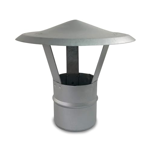 CAEXVEN Sombrerete Fijo - Serie Pellet Acero Galvanizado - 80 mm