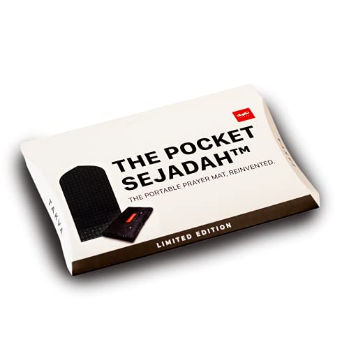 TAKVA The Pocket Sejadah Limited Edition | Portable Prayer mat, Muslim Gift, Ramadan Present (Batik Black)