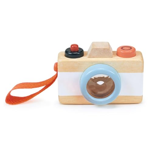 Mentari Toys - Camera - Wooden Pretend Toy for Toddlers with Kaleidoscope Lens - Early-Learning for Sense Stimulation and Motor Skills - Portable Toy for Imaginative Play - Age 2+
