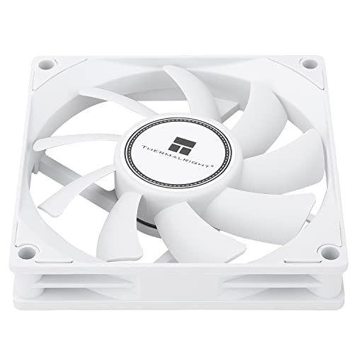 Thermalright TL-8015W CPU Cooling Fan - 80mm Slimline Computer Case Cooler, Quiet 4pin PWM, 2200RPM Speed, 15mm Slim (White)