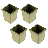 HEVSTIL 4-Pack Gold Table Foot Cover Cap,Square Furniture Feet Sofa Leg Floor Protectors for Protecting Floors from Scratches(35×42×27)