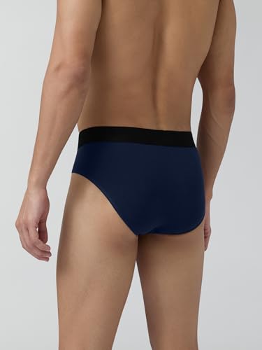 Image of XYXX Men's Aero 100% Super Combed Cotton Regular Fit Solid Anti Bacterial Briefs with No Marks Waistband (Pack of 3)