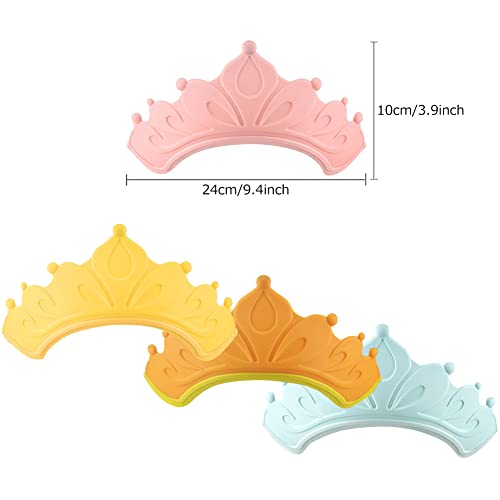 Image of Surakey Baby Shower Cap Adjustable Baby Hair Washing Guard Bath Shampoo Shield Visor Hat Eyes and Ears Head Protection Waterproof Bath Cap (9.45in x 3.94in) for Kids Toddler (Pink)
