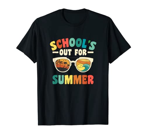 Retro School's Out For Summer for Groovy Student Teachers Camiseta