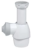 Altura: 125mm < 170mm Wirquin 31180002 - Sifón universal para lavabo, blanco/gris