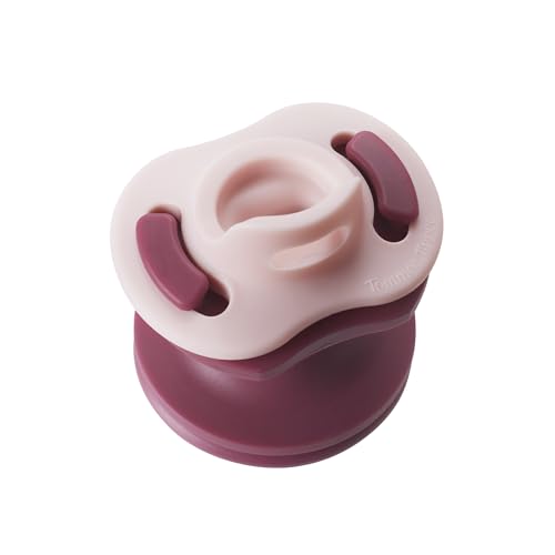 Image of Tommee Tippee Limited Edition StayPut Pocket, Includes Ultra-Light StayPut Pacifier and Microwave Sterilizer Case, BPA-Free Silicone, 0-6 Months, Grape and Blush