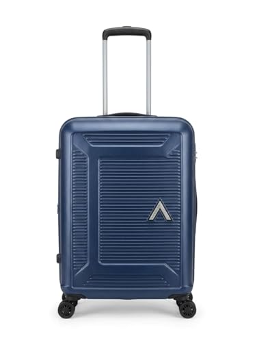 Image of VIP Aristocrat Premium Polycarbonate Trolley Bag,Hardside Pc Shell, Dual Wheel,Anti Theft Zipper,Spacious Interior with 3 Years Inetrnational Warranty (Blue, Check-in | 66 Cm | Medium)