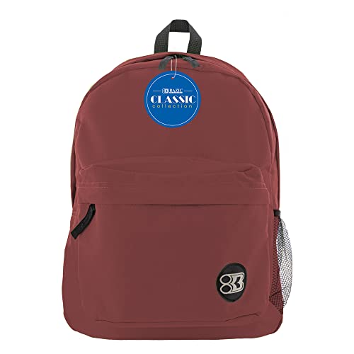 BAZIC PRODUCTS 17 in Burgundy Classic School Backpack, 12-Case
