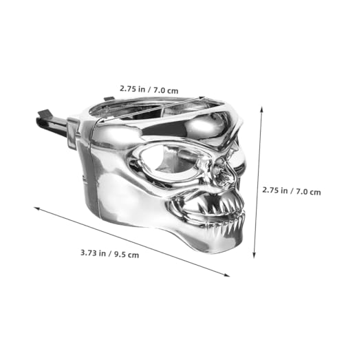Portavasos para auto con soporte para teléfono ajustable y forma de calavera miniatura 2
