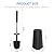 SetSail Toilet Brush, Compact Size Toilet Bowl Brush and Holder Toilet Brushes for Bathroom with Stainless Steel Handle Toilet Cleaner Brush with Durable Scrubbing Bristles, Splash-Proof