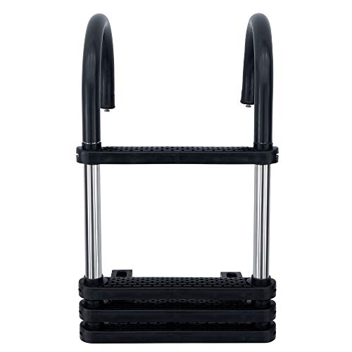 Recpro Marine Pontoon Boat Ladder Heavy Duty 316Ss 4 Step Removable Telescoping Boarding Ladder Ssl-B4B #TOP6