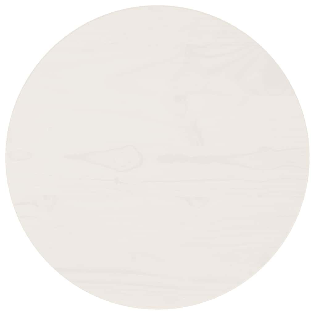 vidaXL Table Top White Ø40x2.5 cm Solid Wood Pine
