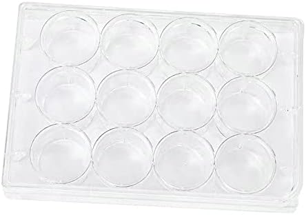 12 Well Culture Plate - Culture Plate 12 Well - with Lid, Flat Bottom, Individual Pack (Pack of 10)