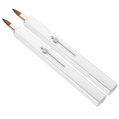 WOFASHPURET 2pcs Retractable Lip Makeup Brush Lipstick Applicator for Women Portable Lip Brush Cap Soft Gentle for Concealer and Gloss