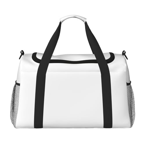 Solid Color White Hand Travel Bag.Fashionable Design, Large Storage Capacity, Suitable For Business Trips And Short Trips.