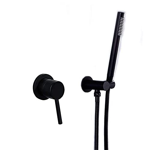 Ensemble de douche pluie or avec mitigeur de salle de bain encastrable eau chaude et froide