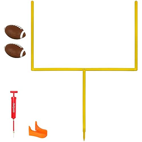 GoSports Football Field Goal Post - 6 or 8 ft Backyard Football Game