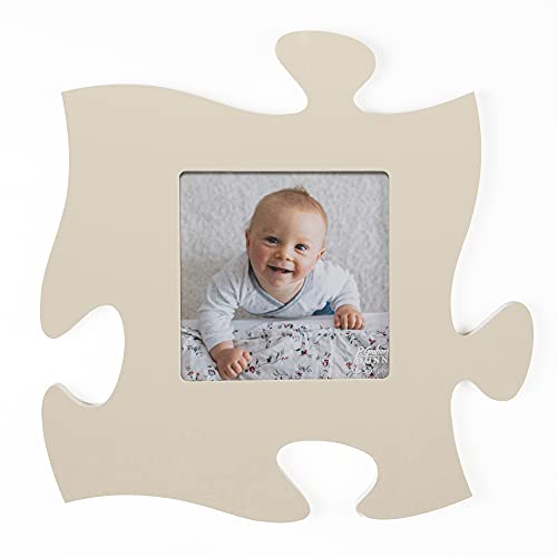 P. Graham Dunn Cream Puzzle Piece Picture Frame - Holds 5.5