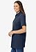 Woman Within Plus Size Perfect Short-Sleeve Polo Shirt - 2X, Navy