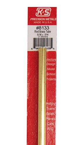 K & S 8133 Round Brass Tube, 5/16" X 12" #TOP1