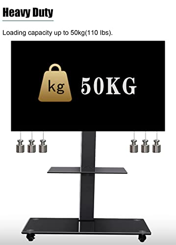 Soporte de piso para TV de 50 a 65 pulgadas con ruedas miniatura 7