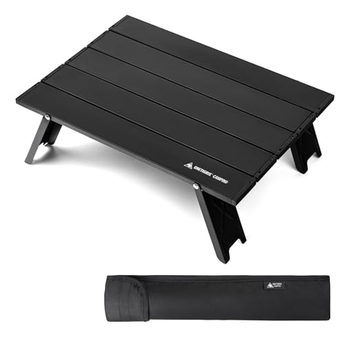 OneTigris Ultralight Backpacking Table, Compact Pop-Up Folding Table for Camping, Hiking, Beach, Picnic, Travel