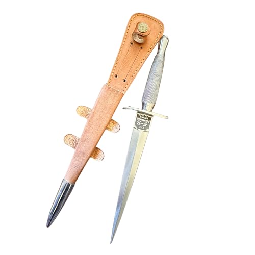 RWM PRODUCTS Fairbairn-Sykes Commando Knife 12.5 Inch Pattern 1 with Scabbard WWII Replica Combat Blade