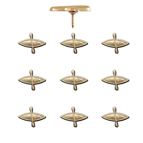 Image of Kayak Push Pins - Gold Kayak Map Pins for Cork Boards, Maps, or Lapel Use - Designed in USA - Set of 10