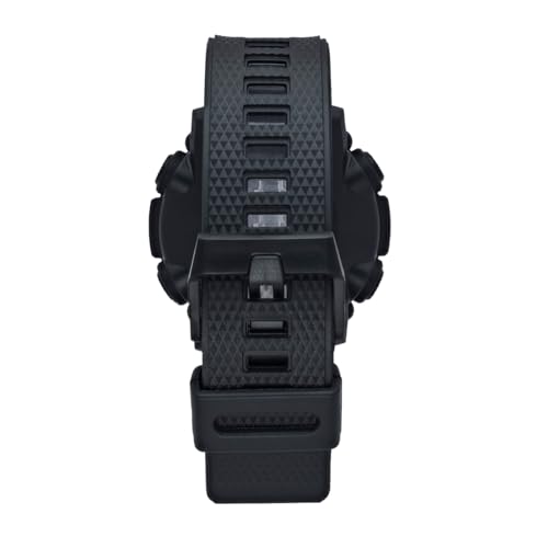 Image of Helix by Timex Ana Digital Watch for Man with Black Round Dial & Black Silicone Strap Band Water Resistant Men's Wrist Watches - TWESK7603T