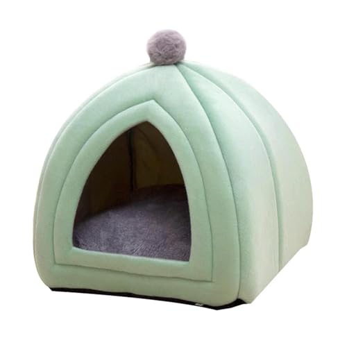 FUqaXINHuA 猫 ベット 犬用ベッド ペット ベッド 猫 ベッド 半密閉型ドーム型 ペットベッド 厚手 暖かい 猫ハウス 洗える クッション付き ペットハウス おしゃれ 可愛い 小型犬ベッド 防寒保温 猫こたつ ネコ寝床 猫の家 居心地良い 犬猫兼