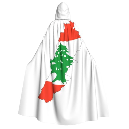 Cape drapeau Liban adulte pour éviter les costumes fragiles d'Halloween