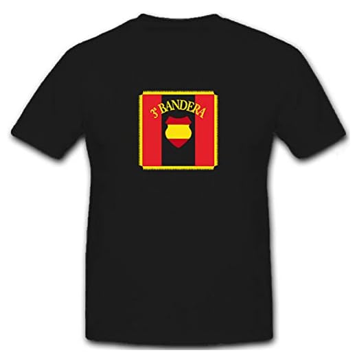 Copytec 3 Bandera España División Azul División Azul – Camiseta # 6645 Negro XX-Large