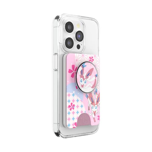 Image of PopSockets Phone Wallet for MagSafe, Phone Card Holder with Grip, Pokemon - Sylveon's Dream