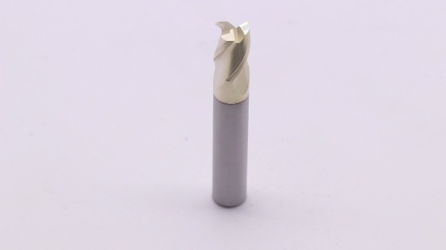 Image of 5 /16 inch Solid Carbide End Mill - ZrN Coated, 3 Flute, 37 Helix, 5 /16 inch Cutting Diameter, 5 /16 inch Shank Diameter, 7 /16 inch Length of Cut, 2 inch Overall Length for Milling Aluminum and Copper, Square End