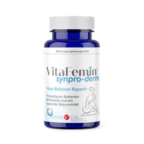 VitaFemin® synpro-derm – Anti-Aging mit Kollagen, Hyaluronsäure, Biotin & probiotischen Kulturen für strahlende, junge Haut