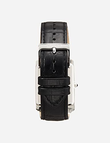 Seiko zegarek damski kwarcowy stal szlachetna ze skórzanym paskiem