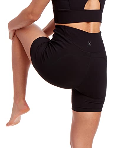 Spyder-Womens-Active-Shorts-Performance-Dry-Fit-High-Waisted-Ribbed-Bike-Shorts-S-XL Spyder-Womens-Active-Shorts-Performance-Dry-Fit-High-Waisted-Ribbed-Bike-Shorts-S-XL